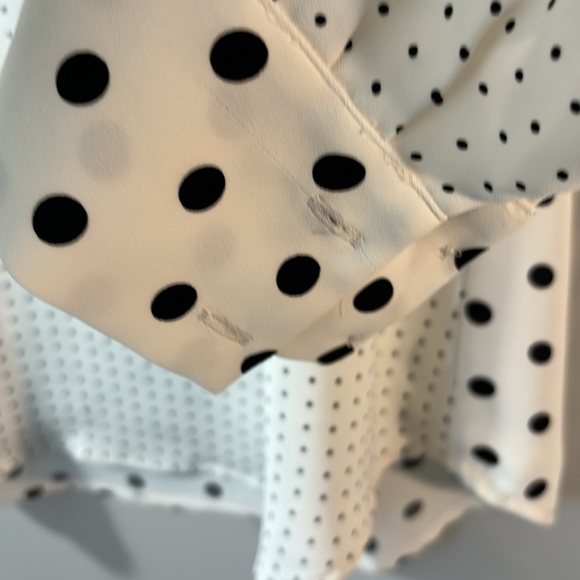 Chicos semi-sheer polka top long sleeve blouse in size 1 (8/10) EUC - Picture 5 of 9